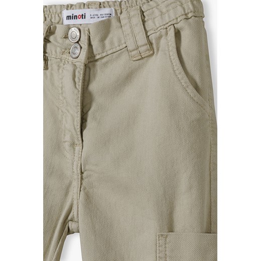 Spodnie typu bojówki dla dziewczynki beżowe Minoti 134/140 5.10.15