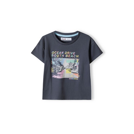 Bawełniana koszulka chłopięca z nadrukiem ze sklepu 5.10.15 w kategorii T-shirty chłopięce - zdjęcie 169705561