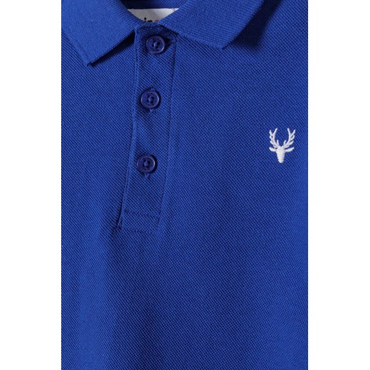 Niemowlęca koszulka polo bawełniana z krótkim rękawem- niebieska Minoti 80/86 okazja 5.10.15