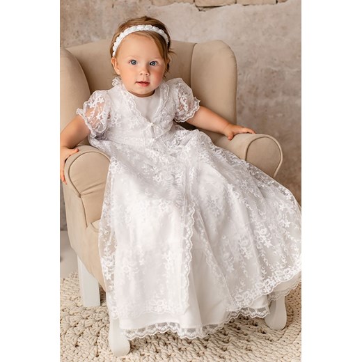 Biała sukienka niemowlęca do chrztu Zuzanna Balumi 68 5.10.15 okazja