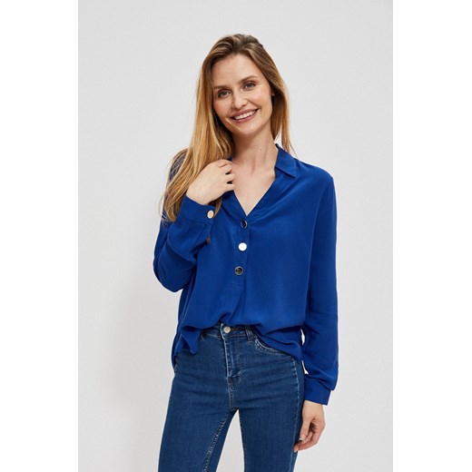 Koszula damska nierozpinana z wiskozy niebieska ze sklepu 5.10.15 w kategorii Koszule damskie - zdjęcie 169706200