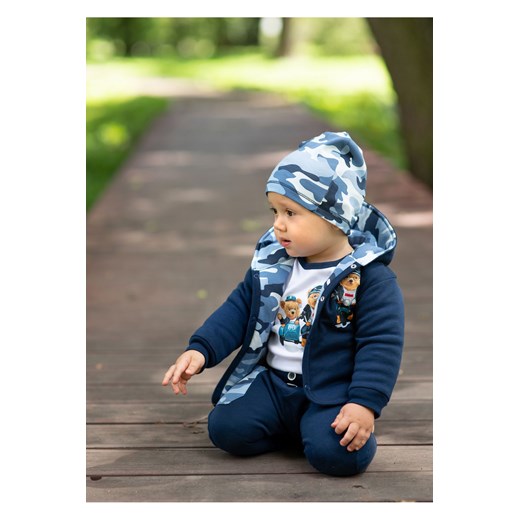 Czapka niemowlęca z bawełny organicznej dla chłopca Nini 40 5.10.15