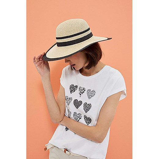 Damski kapelusz słomkowy z szerokim rondem ze sklepu 5.10.15 w kategorii Kapelusze damskie - zdjęcie 169706271