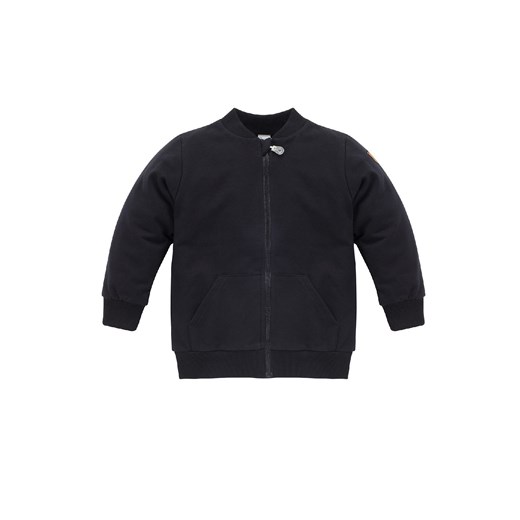 Czarna bluza rozpinana dla chłopca LETS ROCK z bawełny ze sklepu 5.10.15 w kategorii Bluzy chłopięce - zdjęcie 169706293