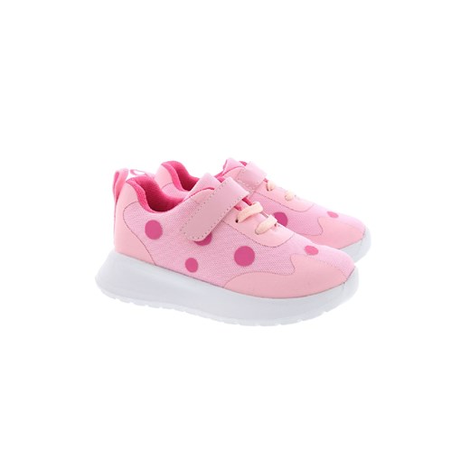 Różowe buty sportowe w grochy dla dziewczynki na rzep Flyee 23 promocja 5.10.15