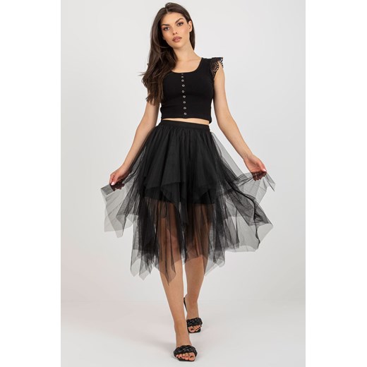Czarna rozkloszowana spódnica tiulowa damska ze sklepu 5.10.15 w kategorii Spódnice - zdjęcie 169706481