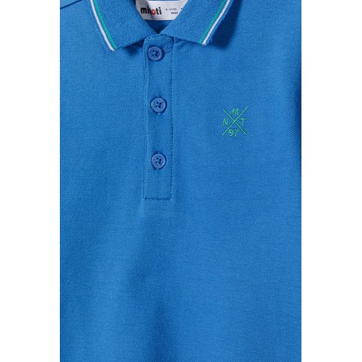 Bluzka polo dla chłopca z krótkim rękawem- niebieska Minoti 146/152 5.10.15