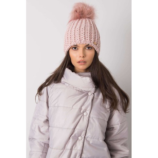 Jasnoróżowa damska czapka zimowa ze sklepu 5.10.15 w kategorii Czapki zimowe damskie - zdjęcie 169706802