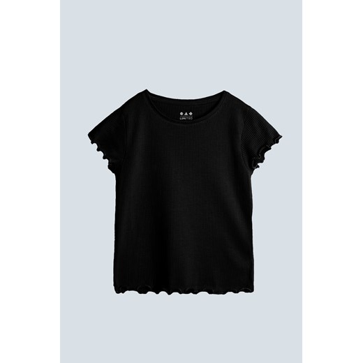 T-shirty dziewczęce w prążki - czarny i ecru - Limited Edition 170 okazja 5.10.15