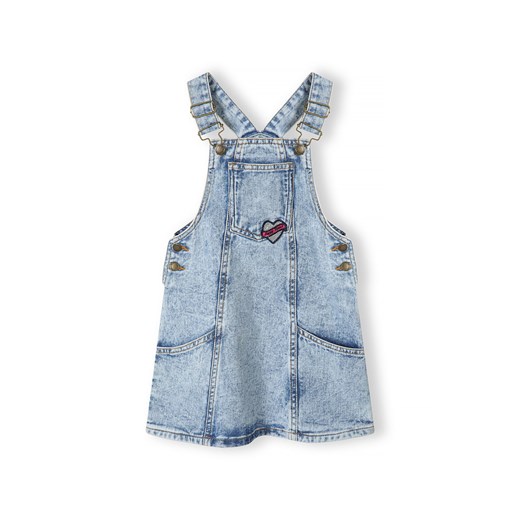 Niemowlęca jeansowa sukienka ogrodniczka ze sklepu 5.10.15 w kategorii Sukienki niemowlęce - zdjęcie 169707251