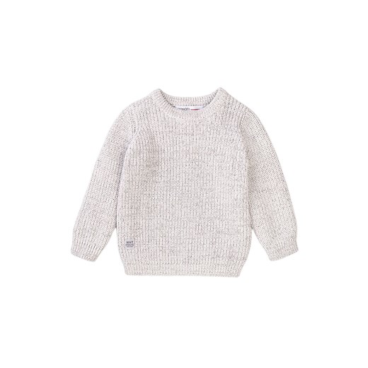 Niemowlęcy klasyczny sweter z okrągłym dekoltem - szary Minoti 92/98 promocyjna cena 5.10.15