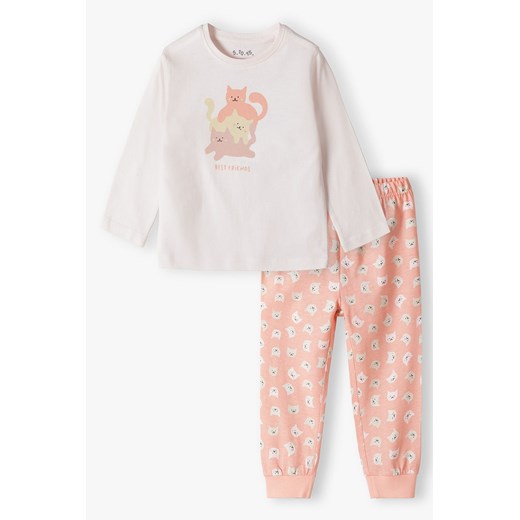 Różowa dzianinowa piżama dla dziewczynki - 5.10.15. ze sklepu 5.10.15 w kategorii Piżamy dziecięce - zdjęcie 169707383