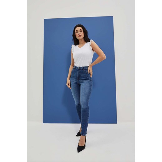 Spodnie damskie jeansowe z wysokim stanem ze sklepu 5.10.15 w kategorii Jeansy damskie - zdjęcie 169707604