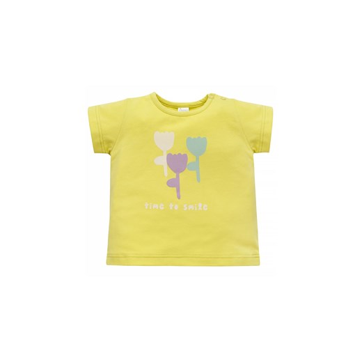 Koszulka niemowlęca z kwiatkami żółta ze sklepu 5.10.15 w kategorii Koszulki niemowlęce - zdjęcie 169708042