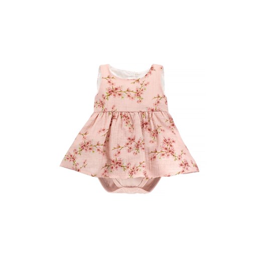 Bawełniane sukienko-body niemowlęce różowe ze sklepu 5.10.15 w kategorii Body niemowlęce - zdjęcie 169708294
