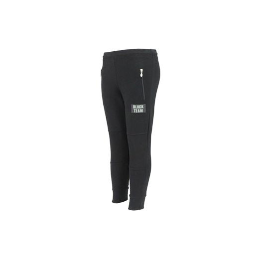 Spodnie dresowe dla chłopca, kolor czarny, naszywka na nogawce Black Team ze sklepu 5.10.15 w kategorii Spodnie chłopięce - zdjęcie 169708503