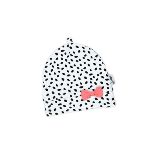 Biała czapka w czarne kropeczki ze sklepu 5.10.15 w kategorii Czapki dziecięce - zdjęcie 169708522