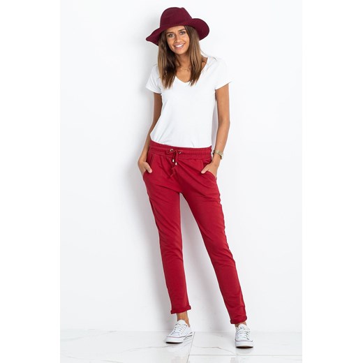 Bordowe spodnie dresowe Cadence ze sklepu 5.10.15 w kategorii Spodnie damskie - zdjęcie 169708553