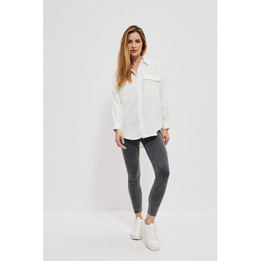 Klasyczna biała koszula damska z długim rękawem ze sklepu 5.10.15 w kategorii Swetry damskie - zdjęcie 169708991