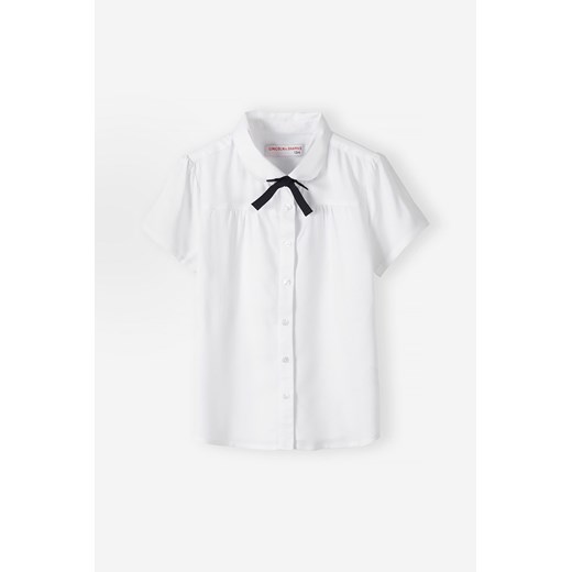 Elegancka biała koszula dla dziewczynki z kołnierzykiem ze sklepu 5.10.15 w kategorii Koszule dziewczęce - zdjęcie 169709261