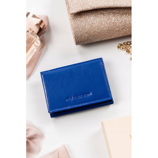 Mały, poziomy portfel damski na zatrzask — Peterson niebieski ze sklepu 5.10.15 w kategorii Portfele damskie - zdjęcie 169709471