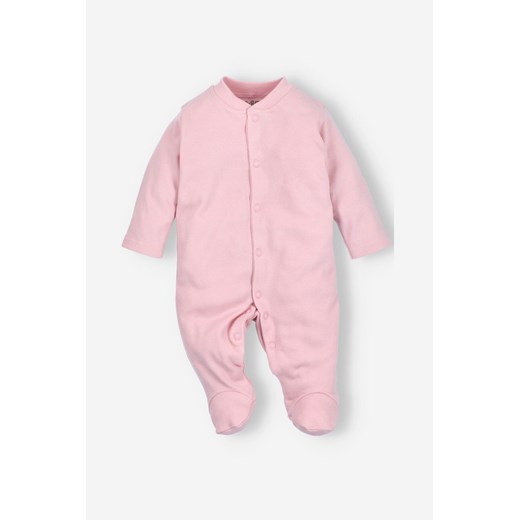 Pajac niemowlęcy z bawełny organicznej dla dziewczynki różowy ze sklepu 5.10.15 w kategorii Pajacyki - zdjęcie 169709671