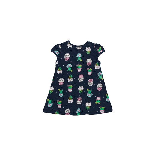Granatowa bawełniana sukienka niemowlęca w kaktusy Bee Loop 68 5.10.15