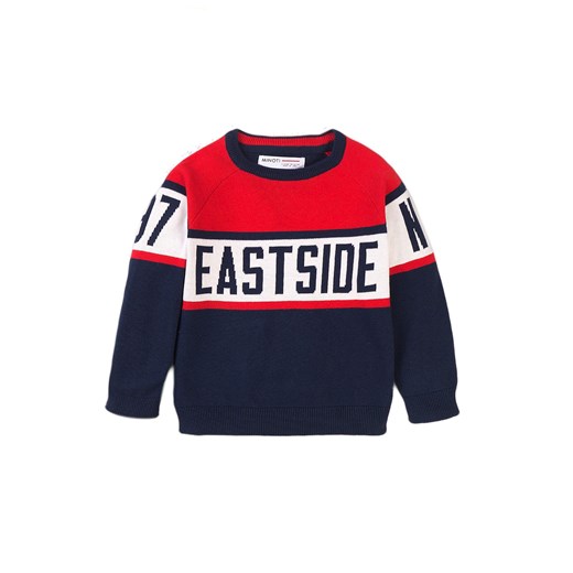Sweter chłopięcy z okrągłym dekoltem oraz napisem Eastside ze sklepu 5.10.15 w kategorii Swetry chłopięce - zdjęcie 169709963