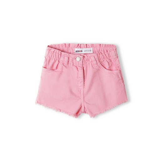 Krótkie spodenki tkaninowe dla dziewczynki- różowe ze sklepu 5.10.15 w kategorii Spodenki dziewczęce - zdjęcie 169710003