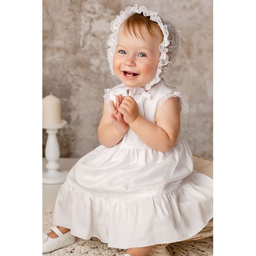 Biała sukienka niemowlęca do chrztu Marysia Balumi 86 5.10.15 promocja