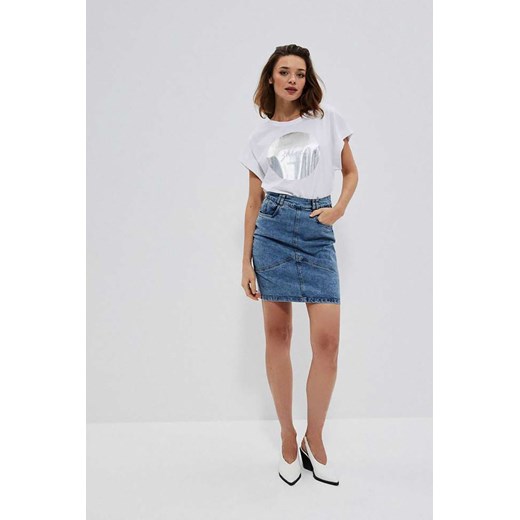 Spódnica jeansowa damska z kieszeniami ze sklepu 5.10.15 w kategorii Spódnice - zdjęcie 169710194