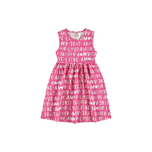 Różowa sukienka dziewczęca w napisy ze sklepu 5.10.15 w kategorii Sukienki dziewczęce - zdjęcie 169710464