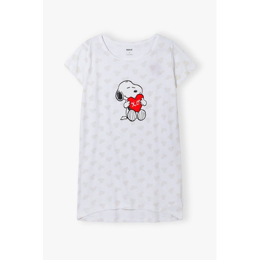 Bawełniana koszula nocna damska Snoopy ze sklepu 5.10.15 w kategorii Piżamy damskie - zdjęcie 169710771