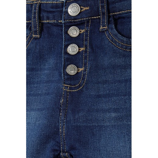 Ciemne jeansy o wąskim kroju skinny z kieszeniami dla dziewczynki Minoti 140/146 wyprzedaż 5.10.15