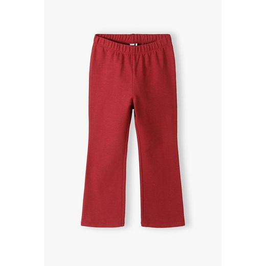 Dzianinowe spodnie flare - bordowe ze sklepu 5.10.15 w kategorii Spodnie dziewczęce - zdjęcie 169711004