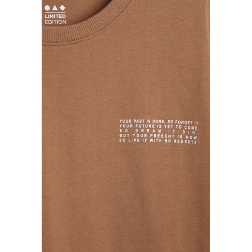 Bawełniany brązowy t-shirt dla dziecka - unisex - Limited Edition 164 okazja 5.10.15