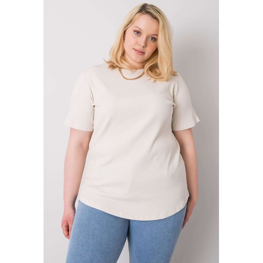 Jasnobeżowa bluzka plus size Stella Basic Feel Good XL 5.10.15