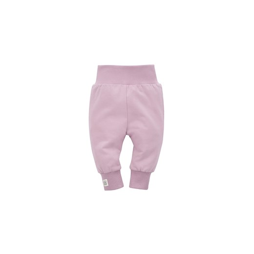 Różowe gładkie spodnie niemowlęce ze sklepu 5.10.15 w kategorii Spodnie i półśpiochy - zdjęcie 169711340
