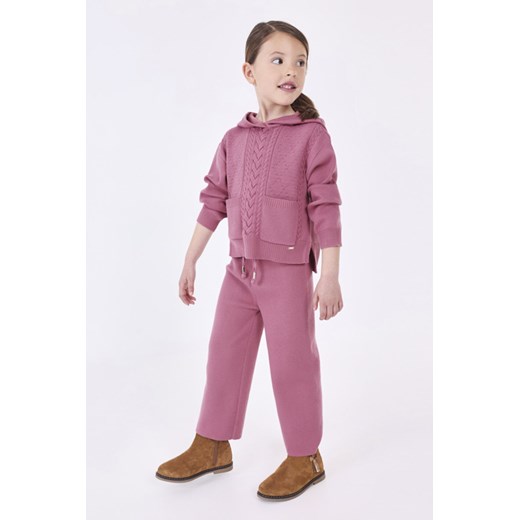 Komplet dziewczęcy długie spodnie + bluzka różowy ze sklepu 5.10.15 w kategorii Komplety dziewczęce - zdjęcie 169711630