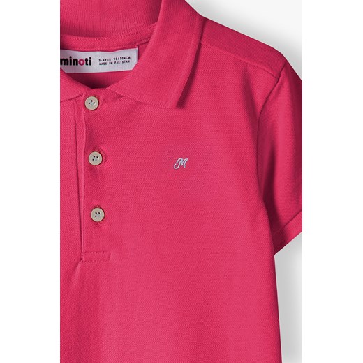 Różowa sukienka polo z krókim rękawem dla dziewczynki Minoti 128/134 5.10.15