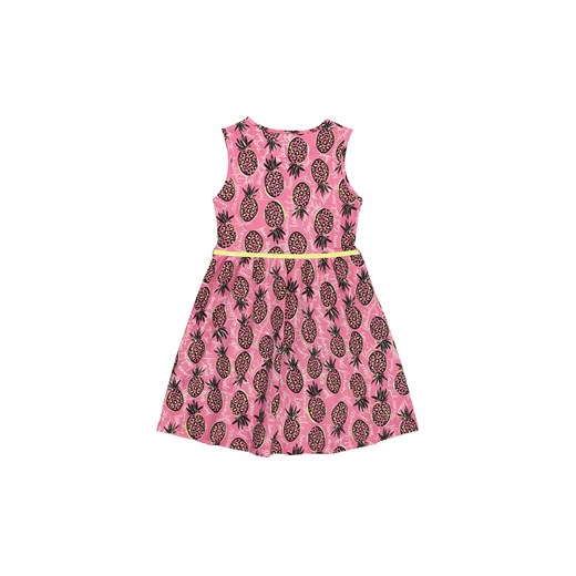 Różowa bawełniana sukienka dziewczęca w ananasy Bee Loop 104 5.10.15