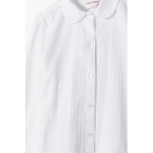 Biała koszula dziewczęca Lincoln & Sharks By 5.10.15. z jeansu 
