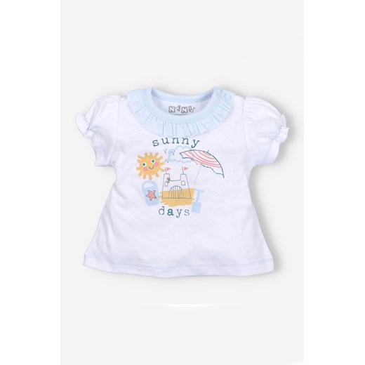 T-shirt niemowlęcy z bawełny organicznej dla dziewczynki ze sklepu 5.10.15 w kategorii Koszulki niemowlęce - zdjęcie 169712073