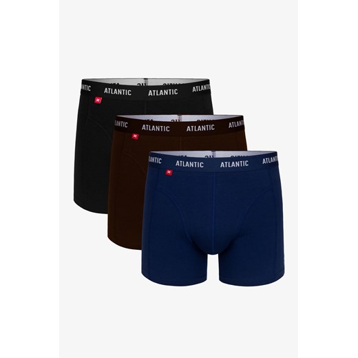 Bokserki męskie comfort 3-pack- czarny/brązowy/niebieski ze sklepu 5.10.15 w kategorii Majtki męskie - zdjęcie 169712213