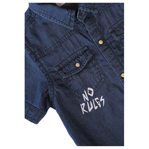 Koszula niemowlęca jeansowa z krótkim rękawem Minoti 86/92 5.10.15