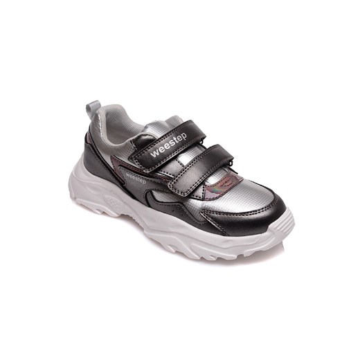 Dziewczęce szare buty sportowe na rzep Weestep ze sklepu 5.10.15 w kategorii Buty sportowe dziecięce - zdjęcie 169713291