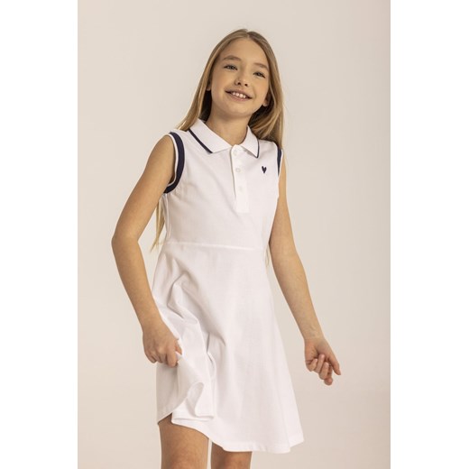 Biała sukienka dziewczęca polo ze sklepu 5.10.15 w kategorii Sukienki dziewczęce - zdjęcie 169713454