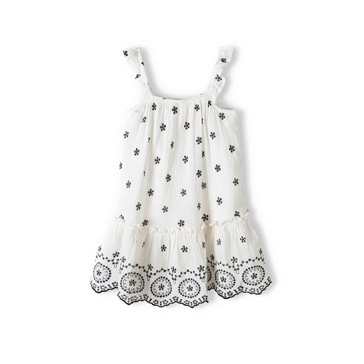 Biała letnia sukienka niemowlęca haftowana ze sklepu 5.10.15 w kategorii Sukienki niemowlęce - zdjęcie 169713554