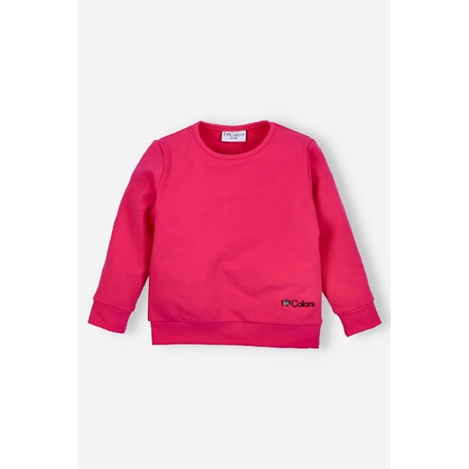 Różowa bluza dresowa dziewczęca z hatem - I Love Colors ze sklepu 5.10.15 w kategorii Bluzy dziewczęce - zdjęcie 169713692