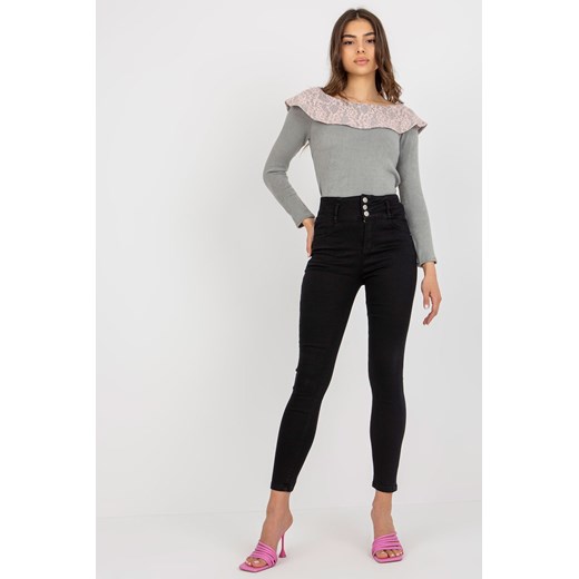 Czarne jeansowe rurki high waist ze sklepu 5.10.15 w kategorii Jeansy damskie - zdjęcie 169713810